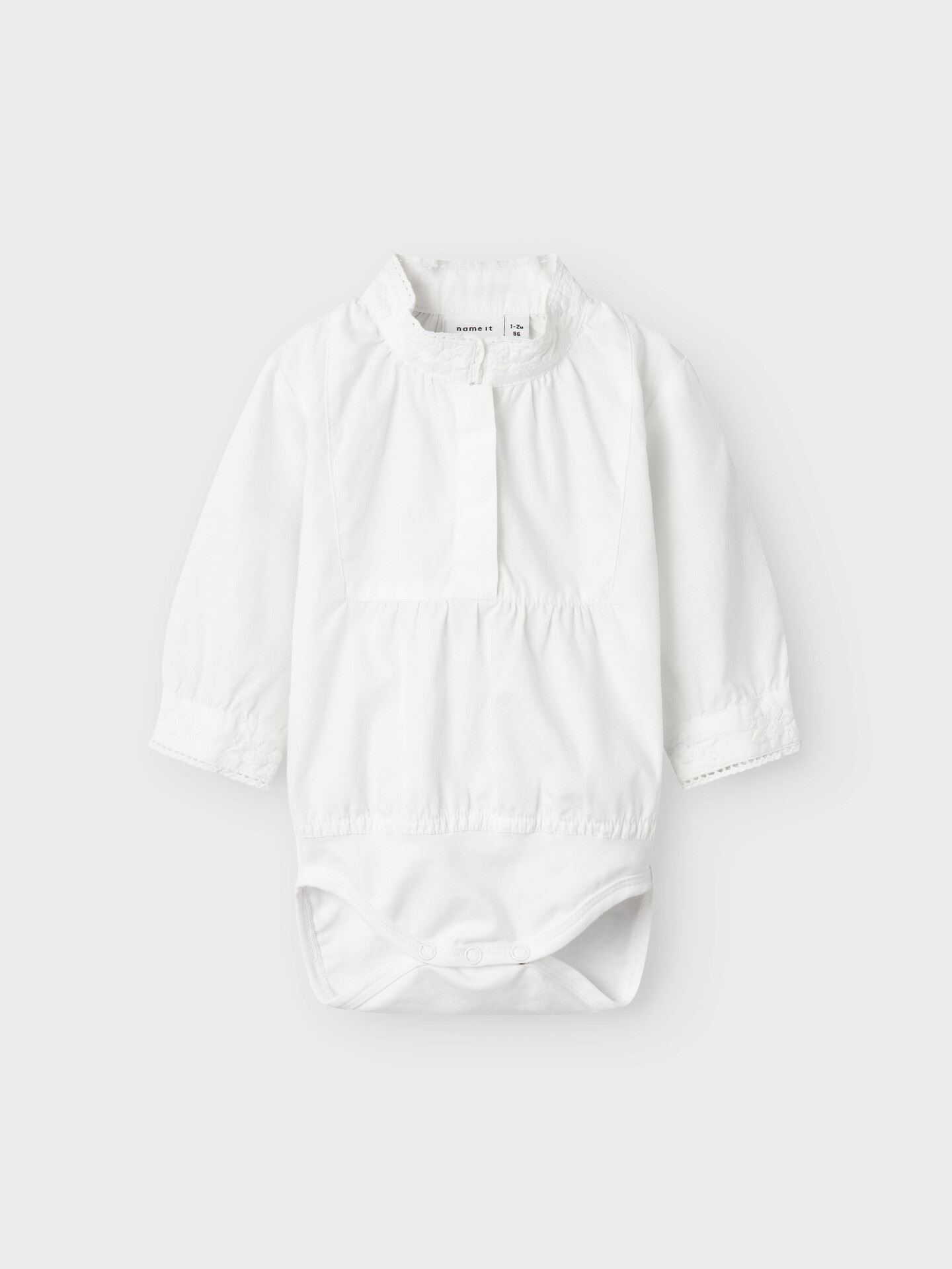 Name It Terina Long Sleeve Shirtbody Xxv Bright White