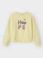 Name It Teka Long Sleeve Sweat Brushed Pastel Yellow