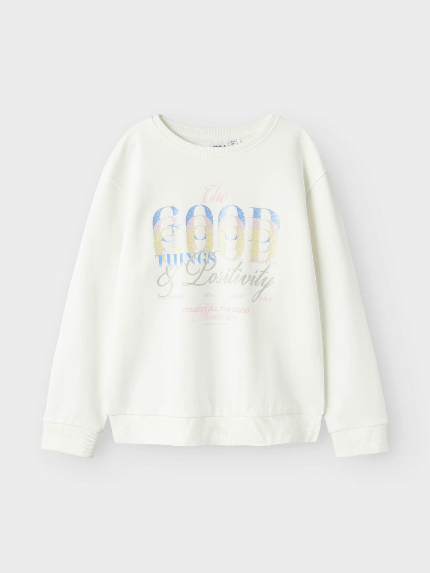 Name It Boppe Long Sleeve Sweat Unbrushed Cloud Dancer
