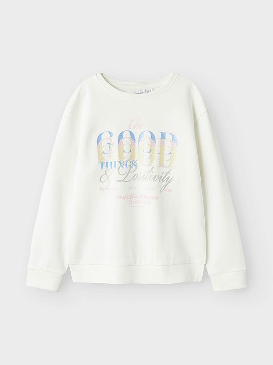 Name It Boppe Long Sleeve Sweat Unbrushed Cloud Dancer