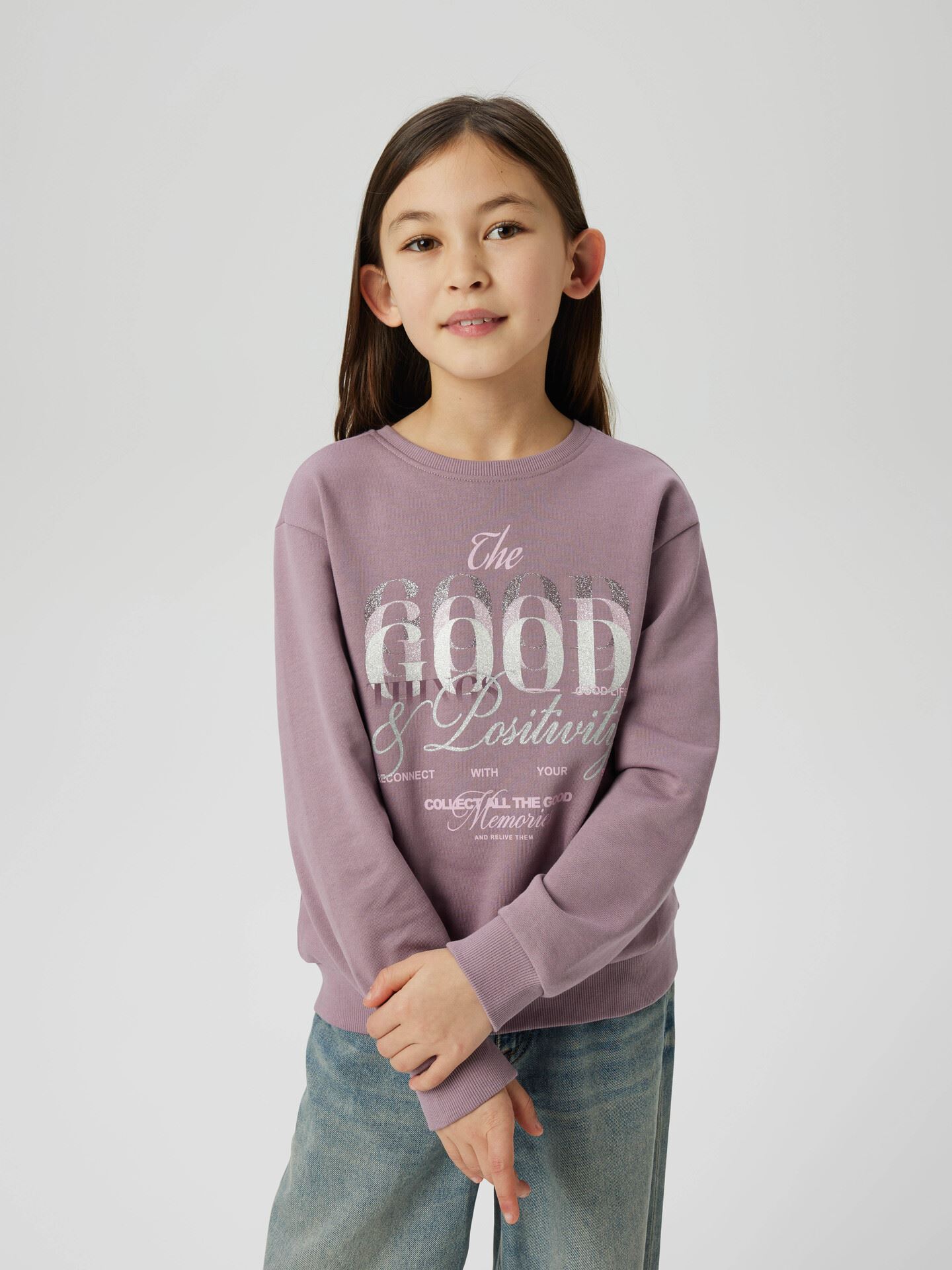 Name It Boppe Long Sleeve Sweat Unbrushed Elderberry