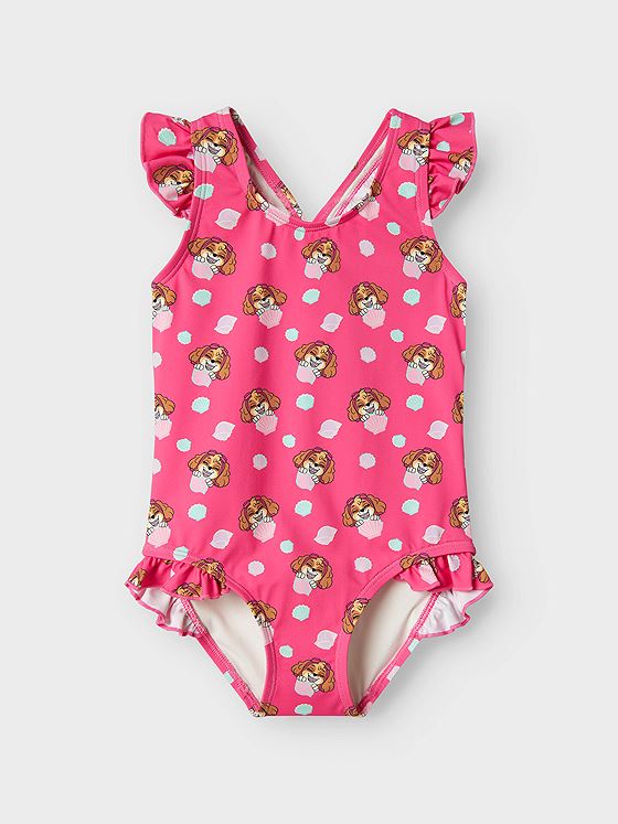 Name It Maria Pawpatrol Swimsuit Carmine Rose