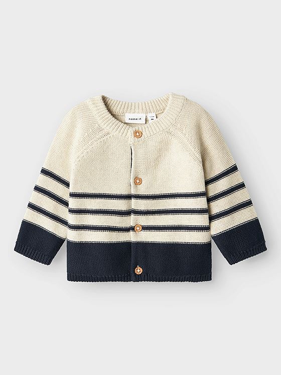 Name It Filon Long Sleeve Knit Cardigan Box Peyote Melange