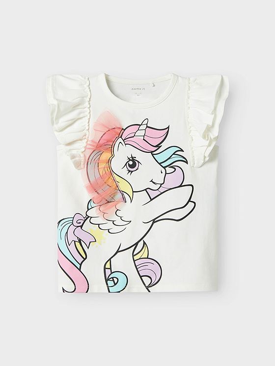 Name It Mika Short Sleeve Top Cloud Dancer