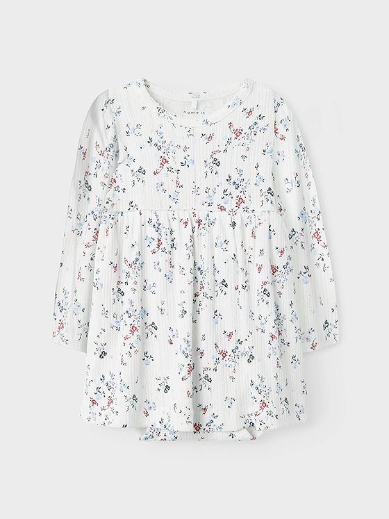 Name It Filine Long Sleeve Body Dress Cloud Dancer