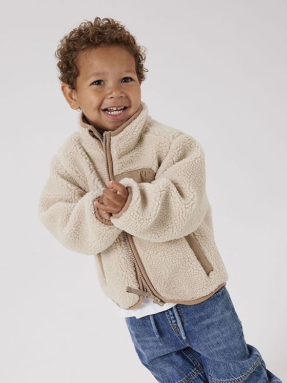 Name It Mattia Sherpa Jacket Moonbeam