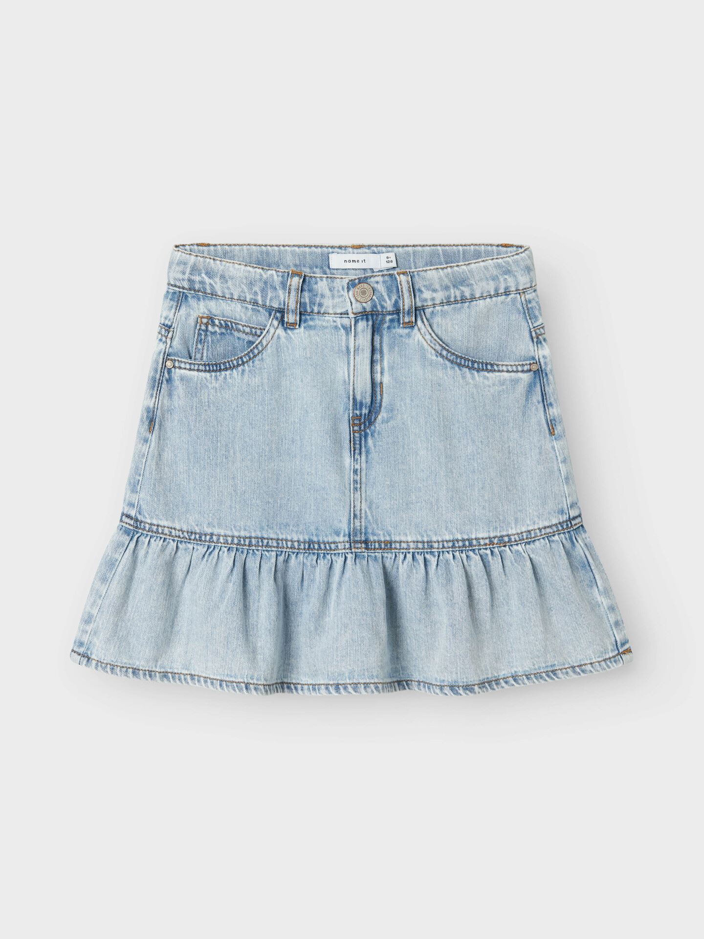 Name It Nynne Short Denim Skirt Light Blue Denim