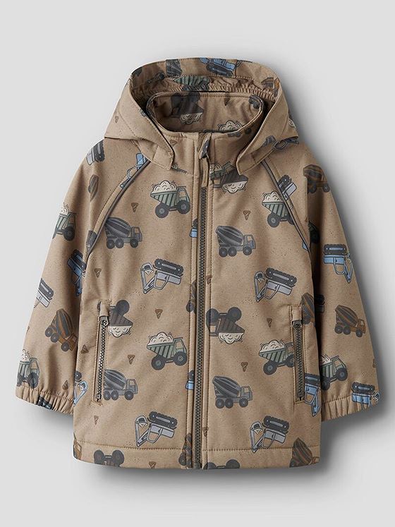 Name It Alfa08 Softshell Jacket Aop Silver Mink