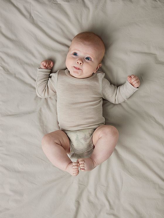 Name It Wax Wool Rib Long Sleeve Body Nacreous Cloud