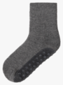 Name It Waksi Wo/Bl Terry Sock Extra Non Skid Dark Grey Melange