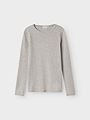 Name It Wax Wool Rib Long Sleeve Top Nacreous Cloud