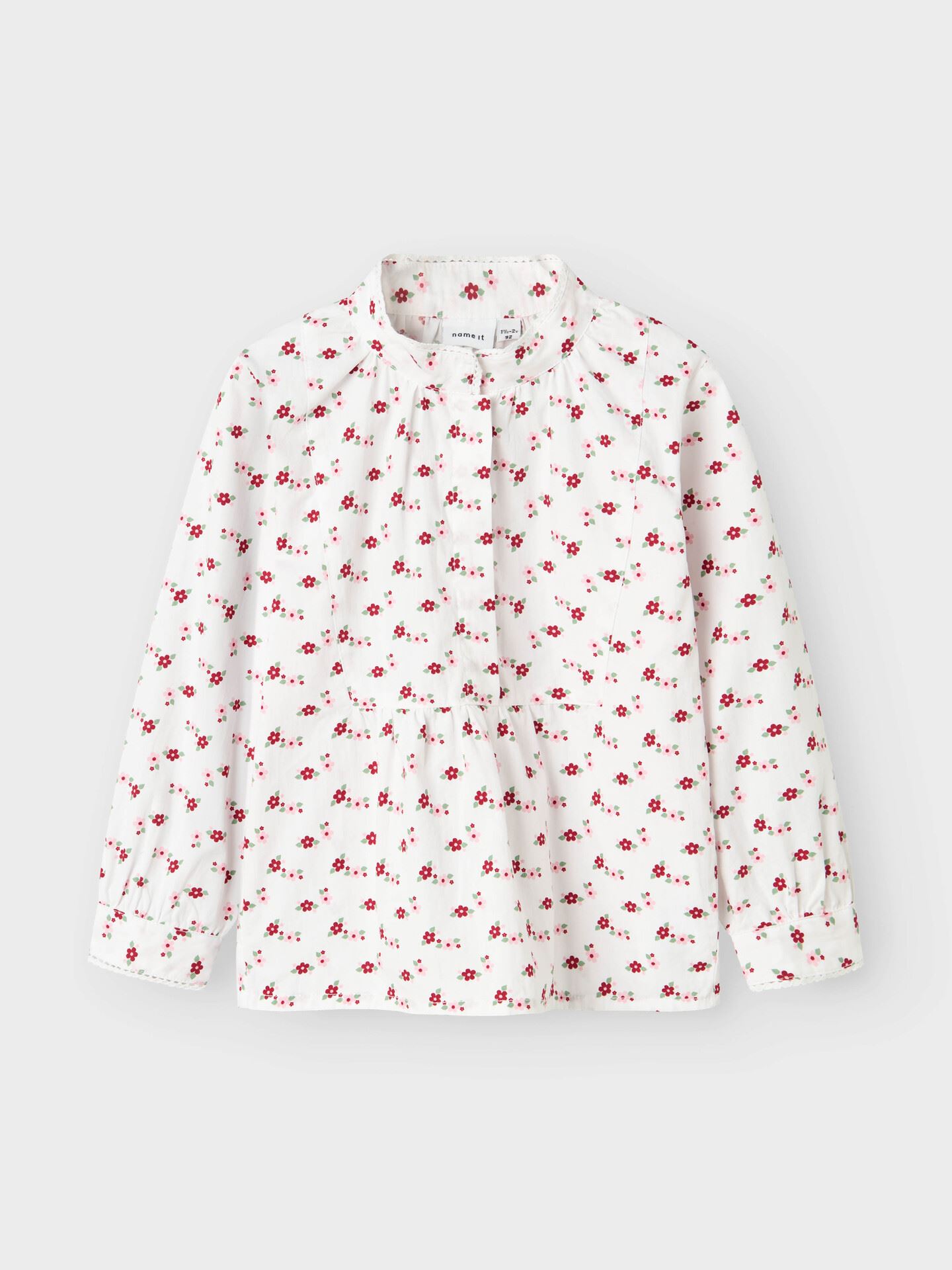 Name It Terina Long Sleeve Shirt All Over Print Xxv Bright White