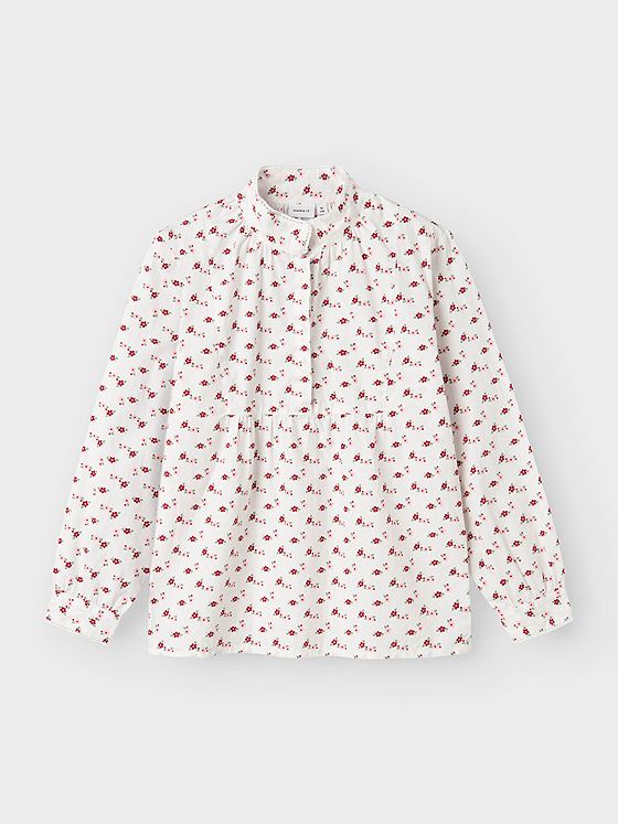 Name It Terina Long Sleeve Shirt All Over Print Xxv Bright White