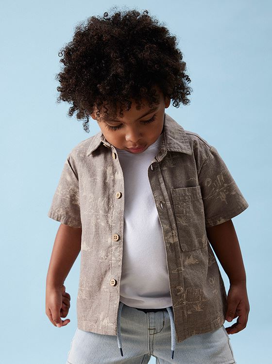 Name It Hestern Short Sleeve Shirt Walnut