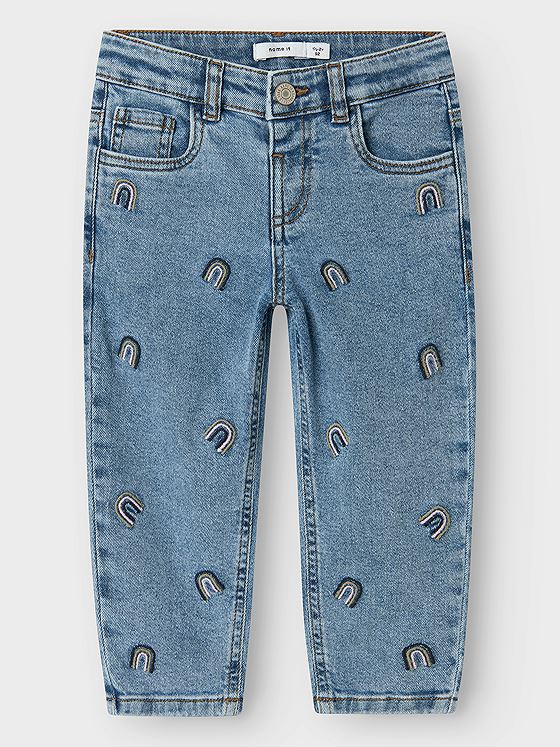 Name It Bella Mom Emb Jeans 1224-Sm Denim Blue