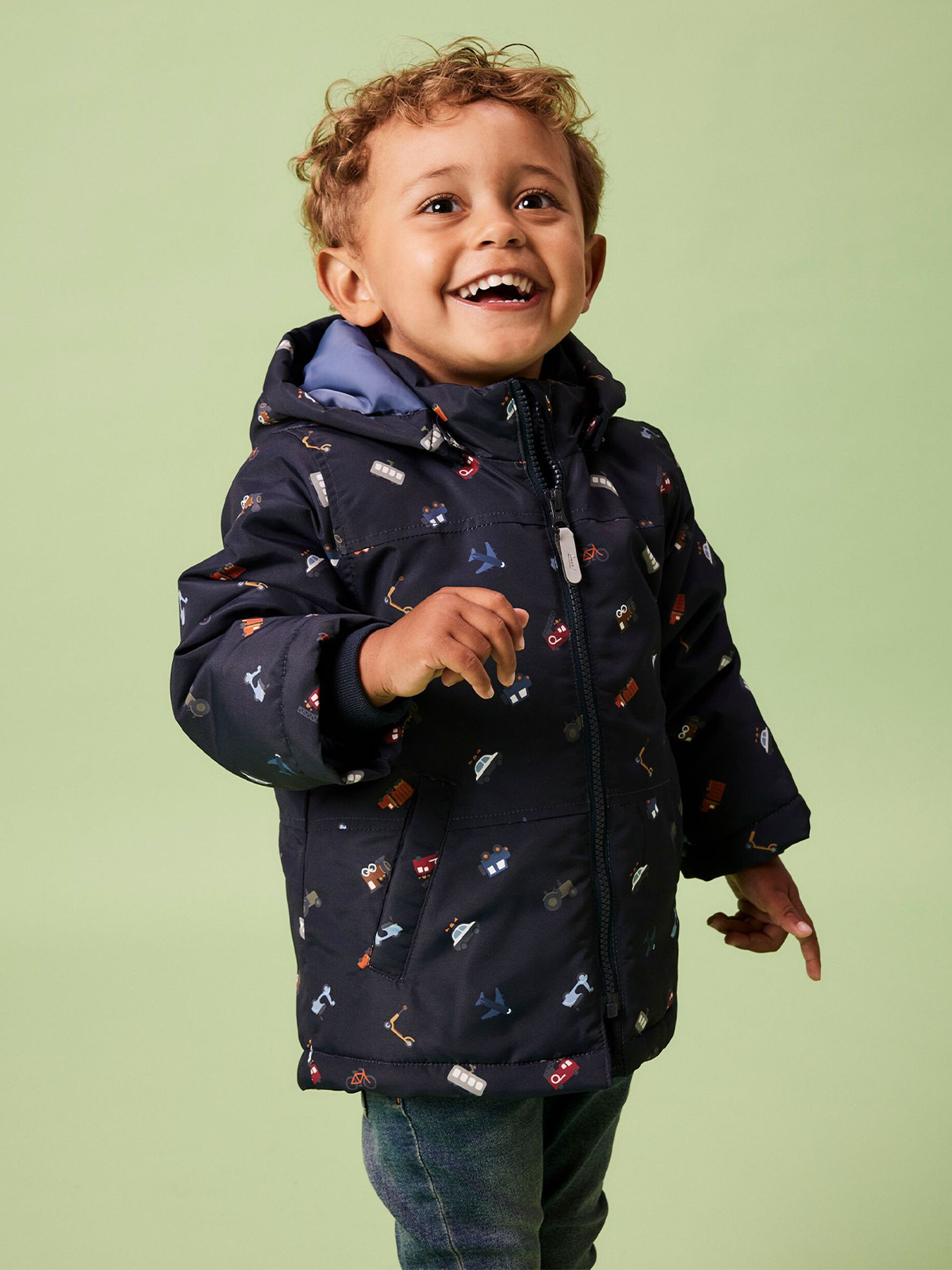 Name It Max Pa Jacket All Over Print Dark Sapphire