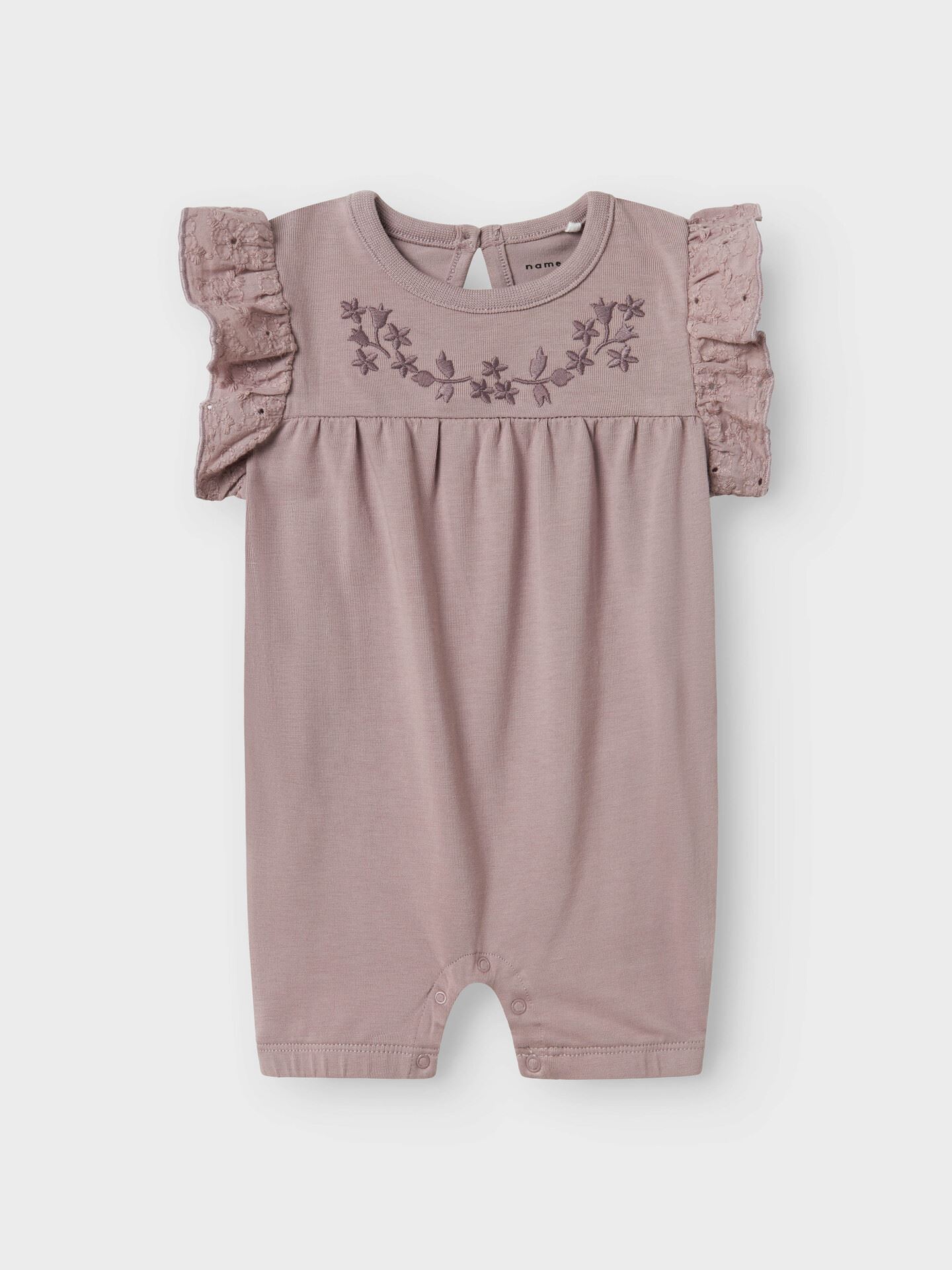 Name It Jilla Short Sleeve Sunsuit Purple Dove