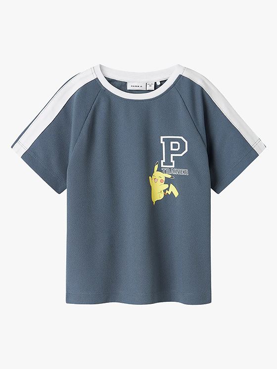 Name It Manak Pokemon Short Sleeve Poly Top Sky Blue Mirage