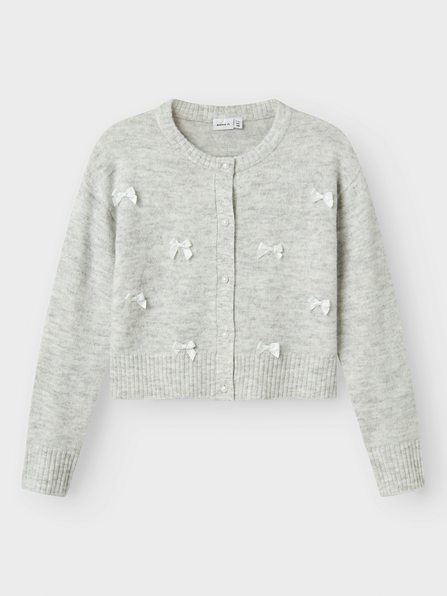 Name It Karin Long Sleeve Knit Cardigan Grå