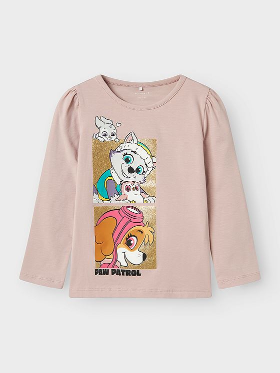 Name It Joana Paw Long Sleeve Top Box Burnished lilac