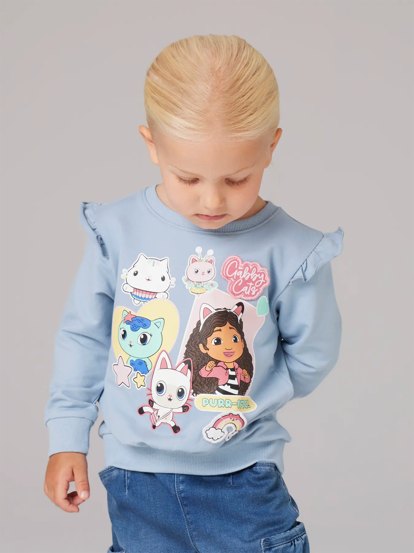 Name It Jyla Gabby Sweat Unbrushed Sky Dusty Blue