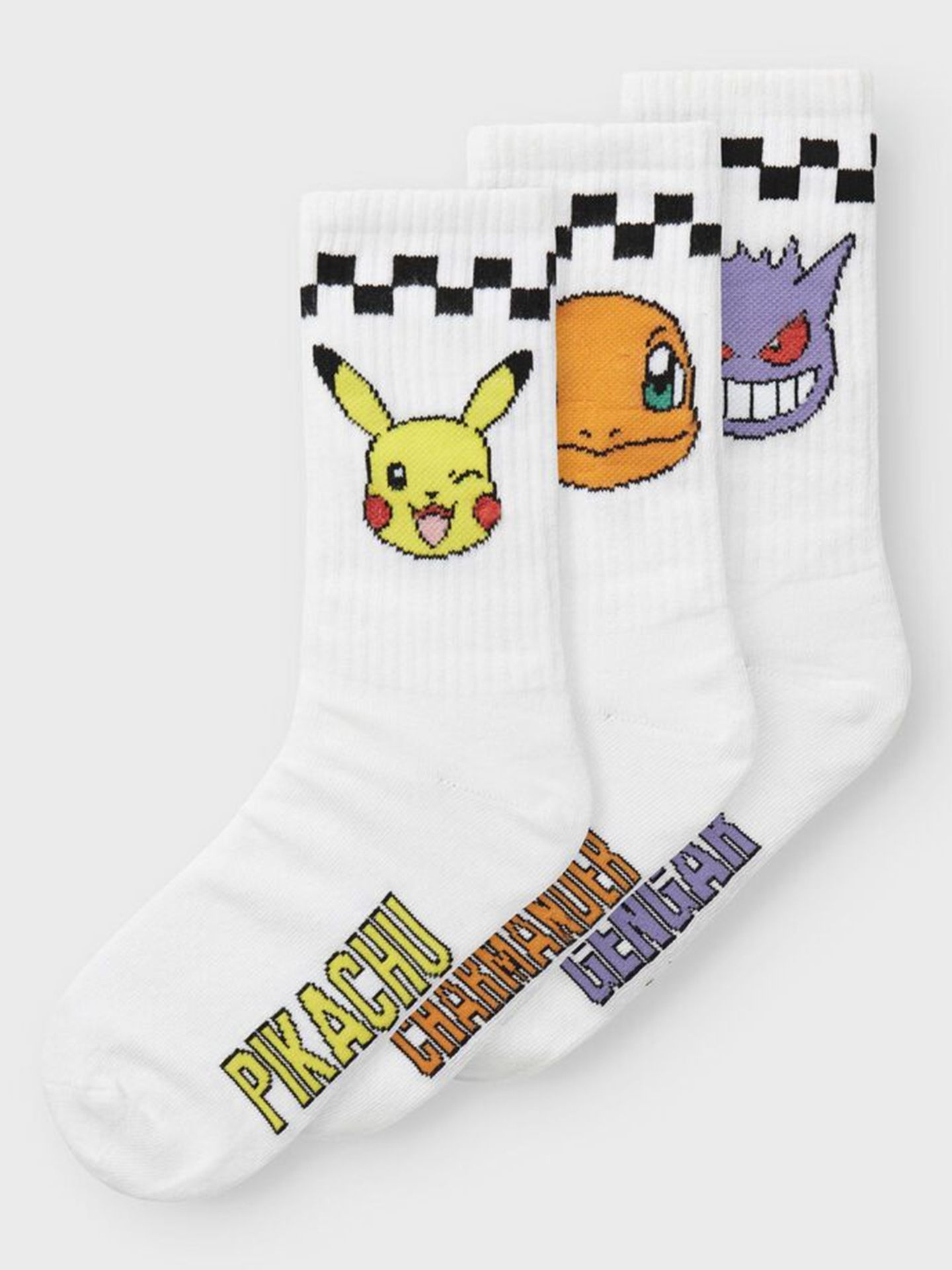 Name It Janaka Pokemon 3-Pack Tennis Sock Sky Bright White