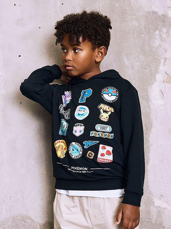 Name It Jimm Pokemon Sweat Unbrushed Sky Black