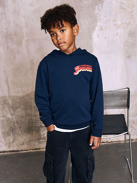 Name It Jan Superman Superman Sweater Unbrushed Navy blazer