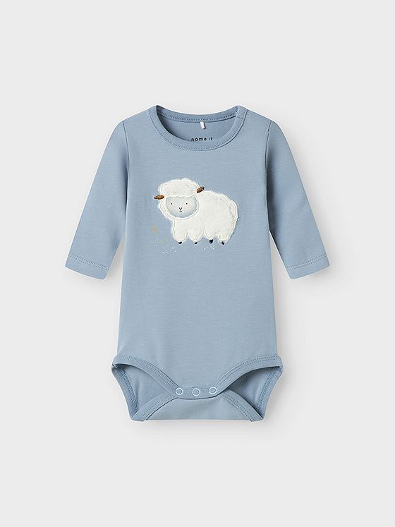 Name It Lamb Long Sleeve Body Box Dusty Blue