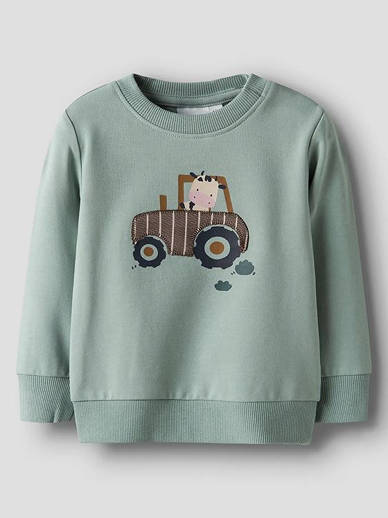 Name It Limbs Long Sleeve Sweat Unbrushed Jadeite