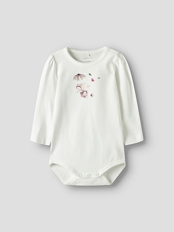Name It Lotus Long Sleeve Body Box Cloud Dancer