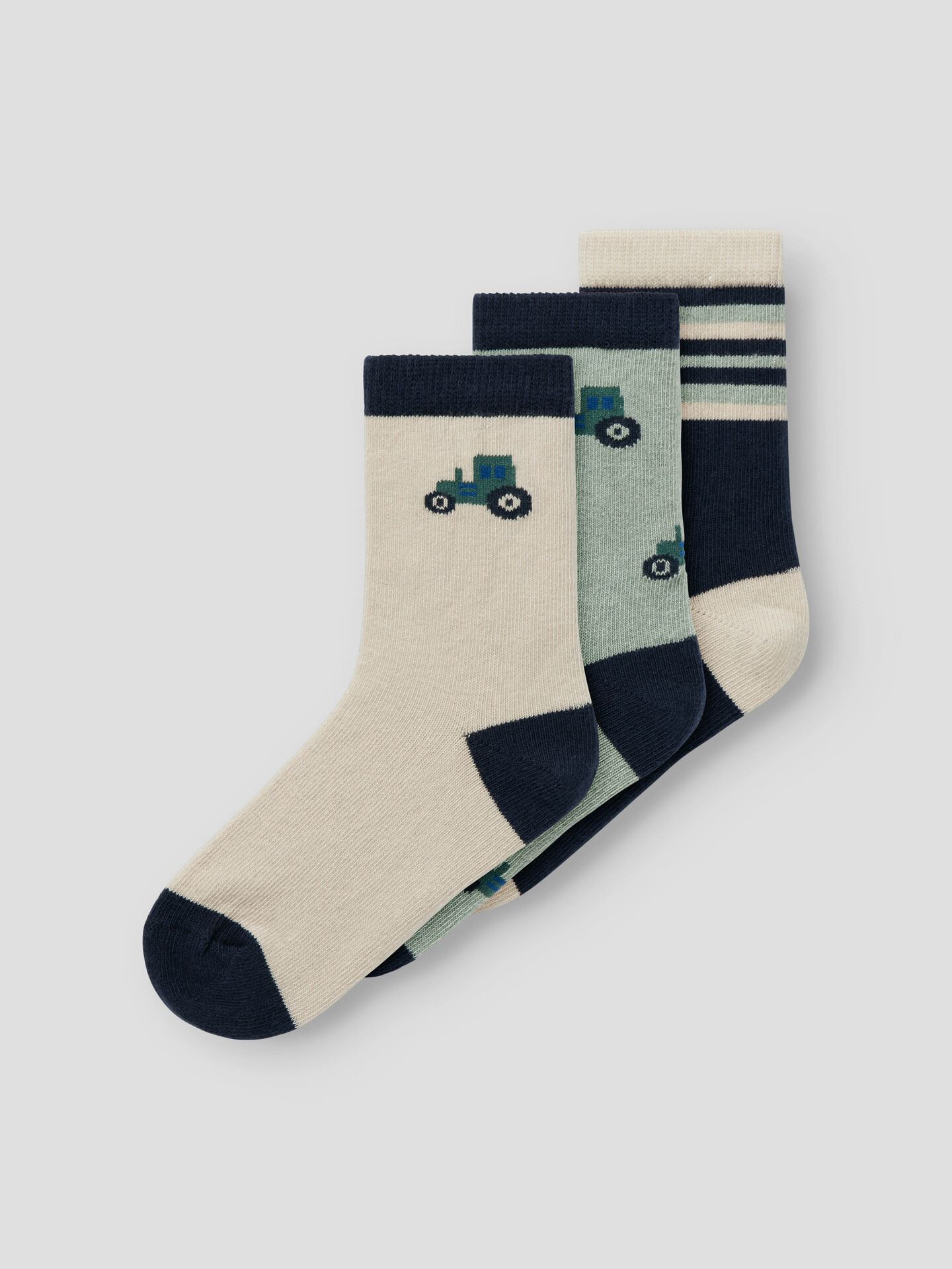 Name It Lams 3-Pack Sock Jadeite