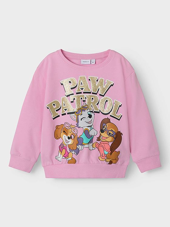 Name It Maki Paw Sweat Unbrushed Pink Frosting