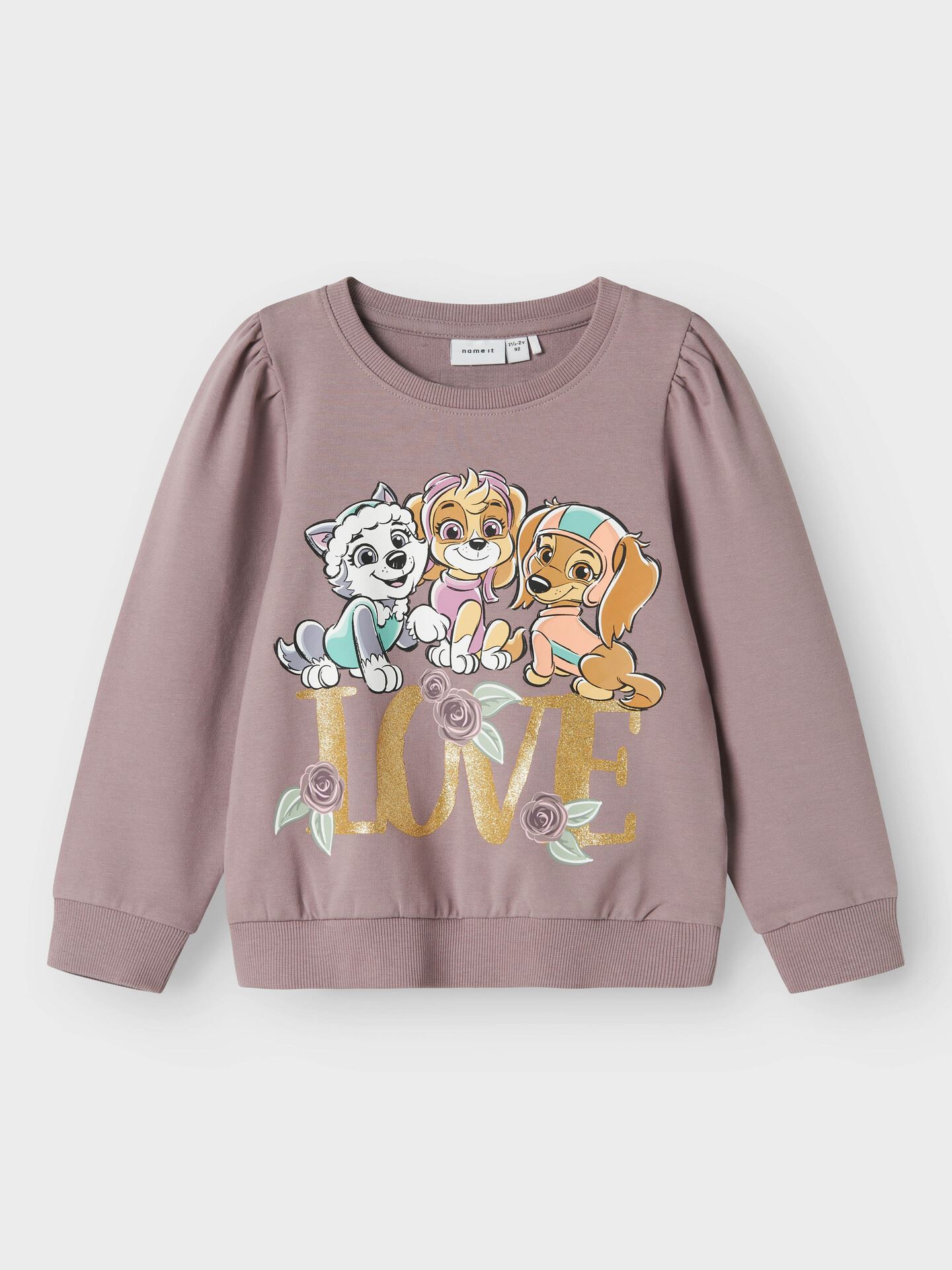 Name It Messe Paw Long Sleeve Sweat Purple Dove