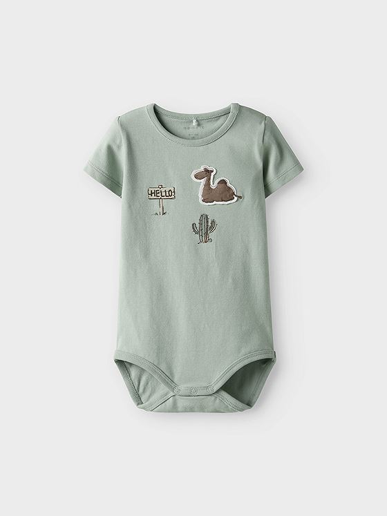 Name It Juke Short Sleeve Body Box Aqua Gray