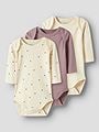 Name It Body 3-Pack Long Sleeve Heart Summer Sand