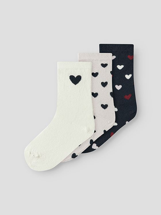 Name It Tua 3-Pack Sock Light Grey Melange