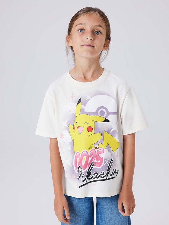Name It Jydi Pokemon Short Sleeve Box Sky Cloud Dancer