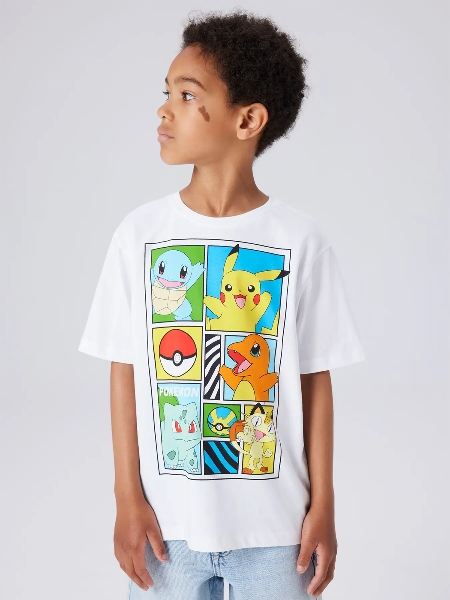 Name It Dams Pokemon Short Sleeve Top Box Sky Bright White