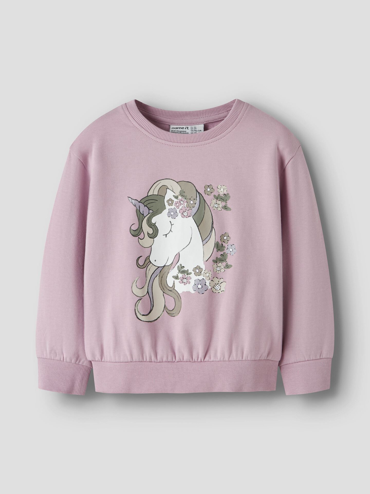 Name It Tulineas Long Sleeve Sweat Brushed Dawn Pink