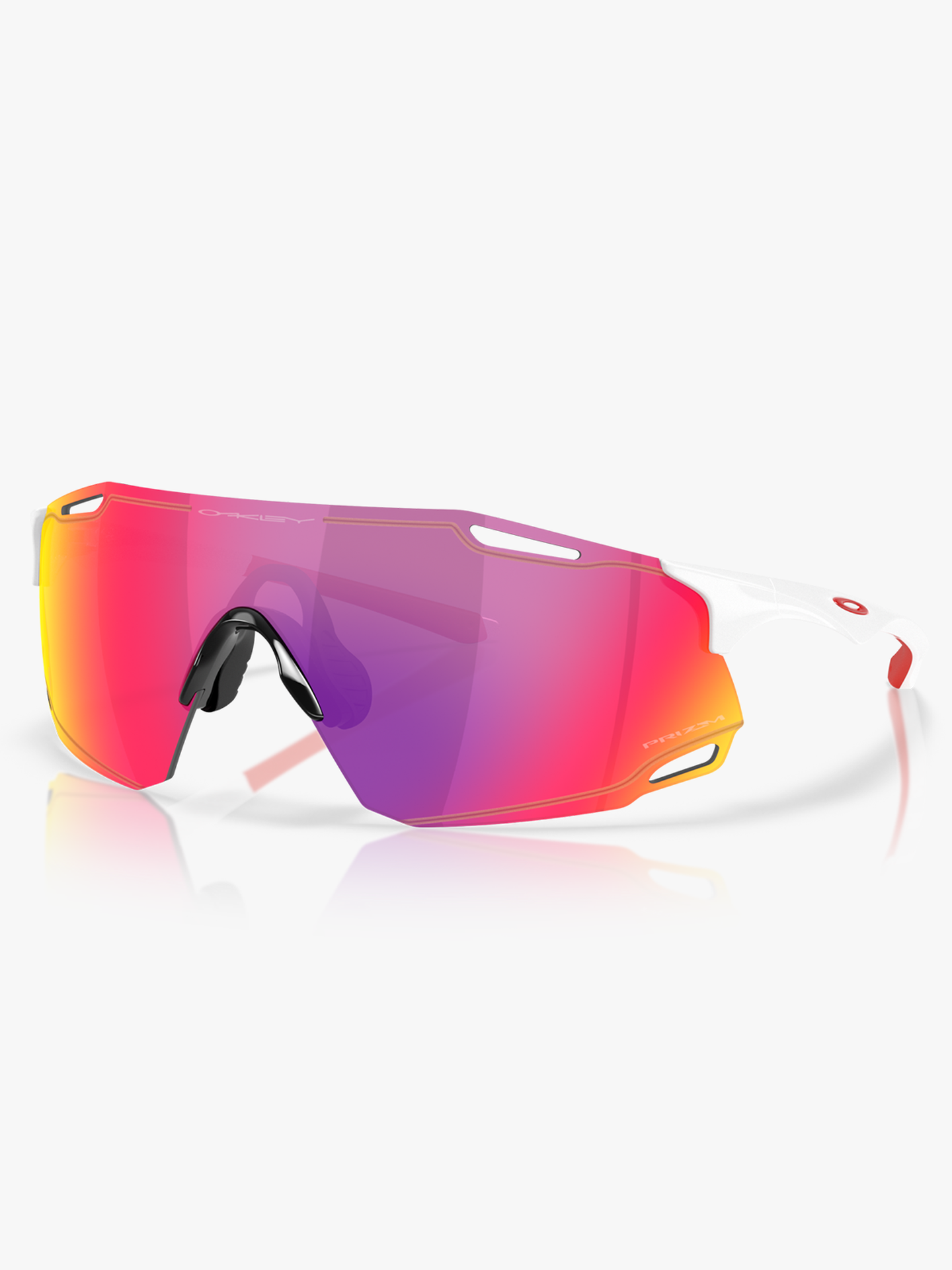 Oakley Cybr Dyno Brilleglass: Prizm Road / Innfatning: Polished White
