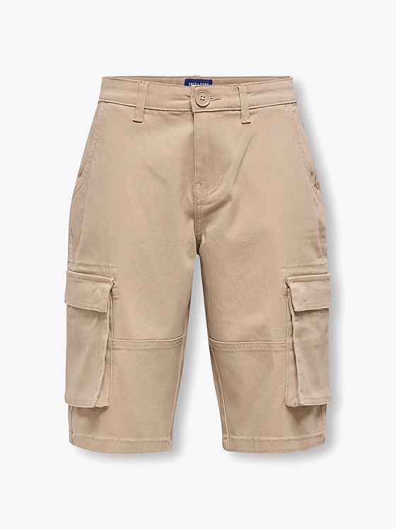 Only & Sons Jr Cam Stage Cargo Shorts Life Pant Chinchilla