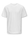 Only & Sons Jr Max Life Short Sleeve Stitch Tee Junior White