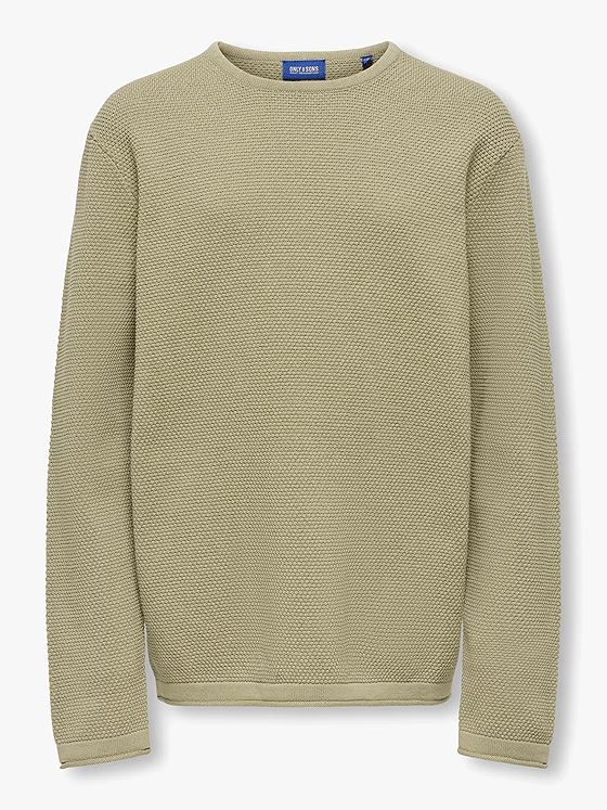 Only & Sons Jr Panter Reg Crew Knit Chinchilla