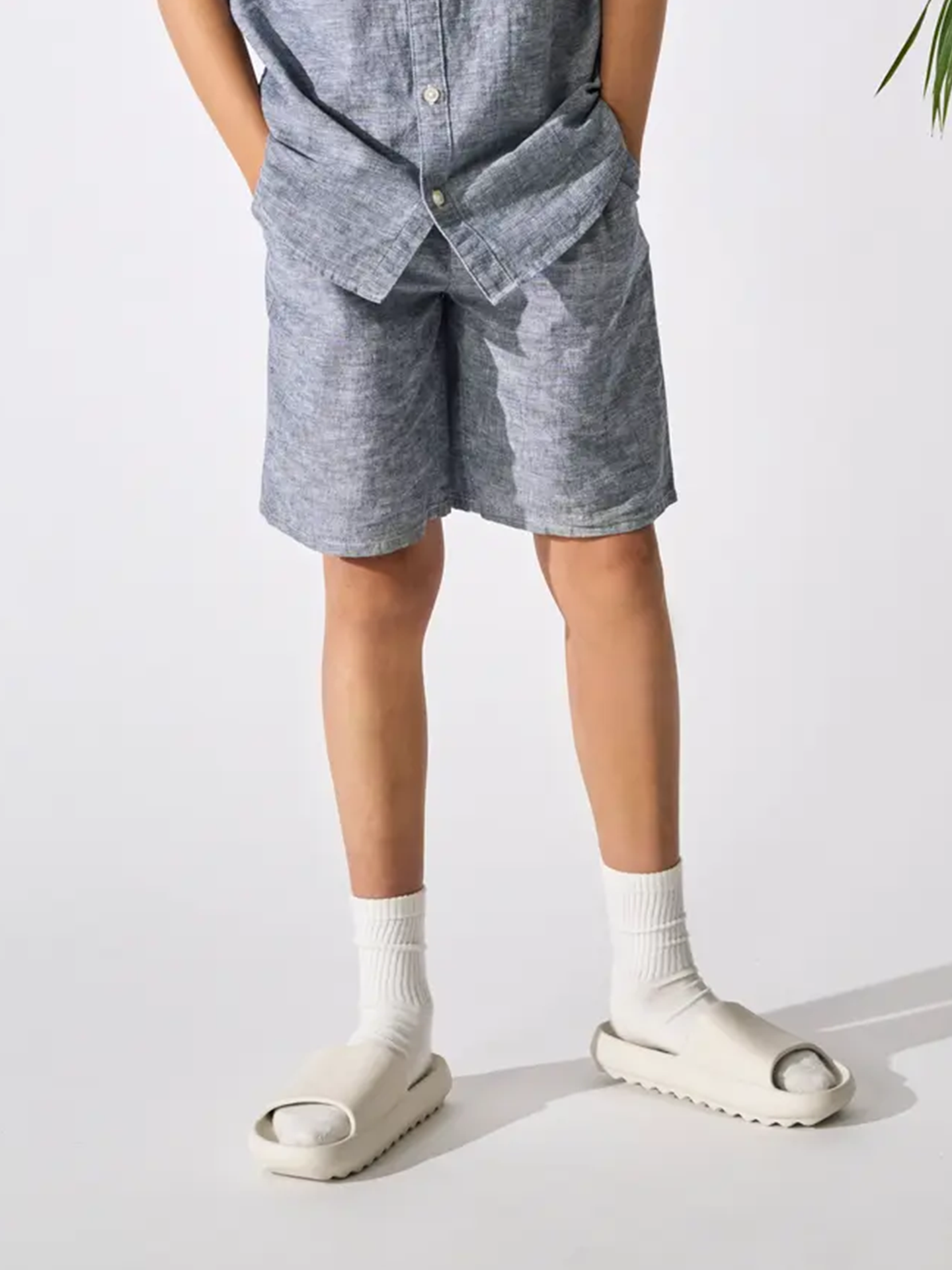 Only & Sons Jr Caiden Life Loose Lin Shorts Woven Dress Blues