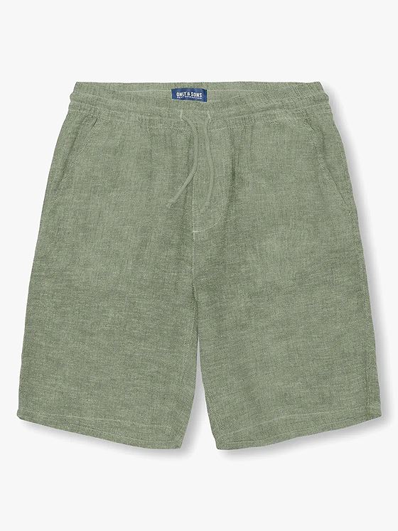 Only & Sons Jr Caiden Life Loose Lin Shorts Woven Swamp
