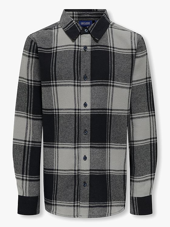 Only & Sons Jr Gudmund Long Sleeve Checked Shirt Griffin
