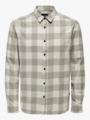 Only & Sons Gudmund Long Sleeve Checked Shirt Antique White