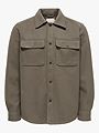 Only & Sons Only & Sons Ash Woolen Look Long Sleeve Shirt Bungee Cord