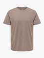 Only & Sons Max Life Short Sleeve Stitch Tee Brun